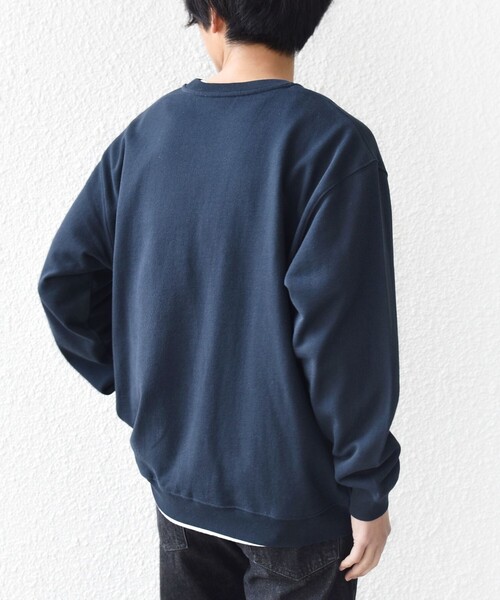 SHIPS（シップス）の「【WEB限定】SHIPS ラウンド ロゴ 刺繍 スウェット（スウェット・レディース・ネイビー/ブラウン/ナチュラル/ライトブルー・LARGE/MEDIUM）」の17枚目の写真