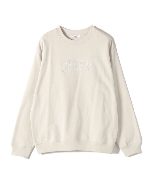 SHIPS（シップス）の「【WEB限定】SHIPS ラウンド ロゴ 刺繍 スウェット（スウェット・レディース・ネイビー/ブラウン/ナチュラル/ライトブルー・LARGE/MEDIUM）」の18枚目の写真