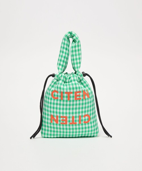 CITEN（シテン）の「＜CITEN＞パデッドギンガムキンチャク（ショルダーバッグ・レディース・ブラック/イエロー/ケリーグリーン・FREE）」の3枚目の写真