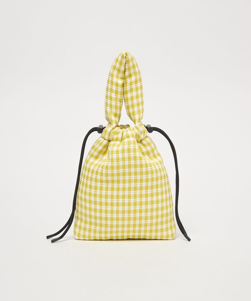 CITEN（シテン）の「＜CITEN＞パデッドギンガムキンチャク（ショルダーバッグ・レディース・ブラック/イエロー/ケリーグリーン・FREE）」の7枚目の写真