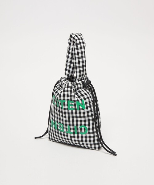 CITEN（シテン）の「＜CITEN＞パデッドギンガムキンチャク（ショルダーバッグ・レディース・ブラック/イエロー/ケリーグリーン・FREE）」の14枚目の写真