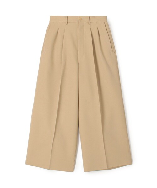 HAVERSACK(ハバーザック)の「HAVERSACK ATTIRE ウールギャバジン 2プリーツワイドパンツ(その他パンツ・メンズ・ベージュ・M)」の1枚目の写真