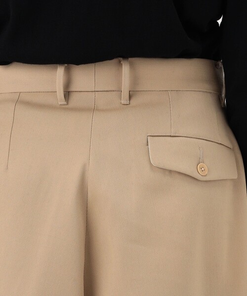 HAVERSACK(ハバーザック)の「HAVERSACK ATTIRE ウールギャバジン 2プリーツワイドパンツ(その他パンツ・メンズ・ベージュ・M)」の8枚目の写真