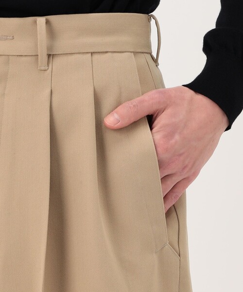 HAVERSACK(ハバーザック)の「HAVERSACK ATTIRE ウールギャバジン 2プリーツワイドパンツ(その他パンツ・メンズ・ベージュ・M)」の9枚目の写真