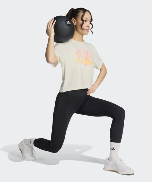 adidas(アディダス)の「LES MILLS マインド グラフィック Tシャツ / アディダス adidas(Tシャツ/カットソー・レディース・ホワイト・XX-LARGE/LARGE/MEDIUM/SMALL/X-LARGE/X-SMALL)」の5枚目の写真