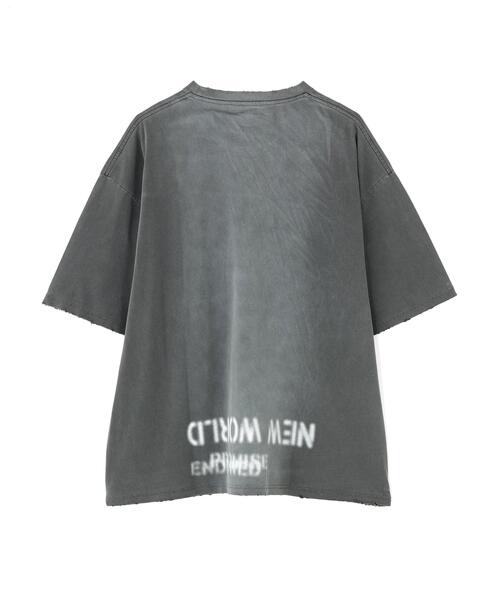 DANKE SCHON（ダンケシェーン）の「DankeSchon/ダンケシェーン/PIGMENT STENCIL S/S TEE（Tシャツ/カットソー・メンズ・ベージュ/ブラック・L/M）」の3枚目の写真