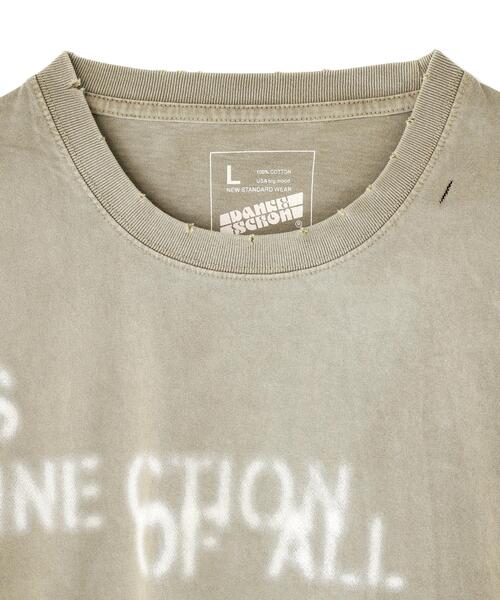 DANKE SCHON（ダンケシェーン）の「DankeSchon/ダンケシェーン/PIGMENT STENCIL S/S TEE（Tシャツ/カットソー・メンズ・ベージュ/ブラック・L/M）」の6枚目の写真