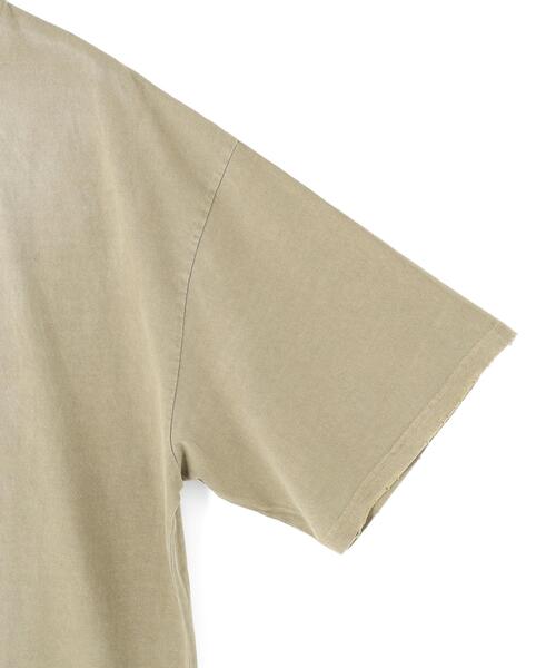 DANKE SCHON（ダンケシェーン）の「DankeSchon/ダンケシェーン/PIGMENT STENCIL S/S TEE（Tシャツ/カットソー・メンズ・ベージュ/ブラック・L/M）」の8枚目の写真