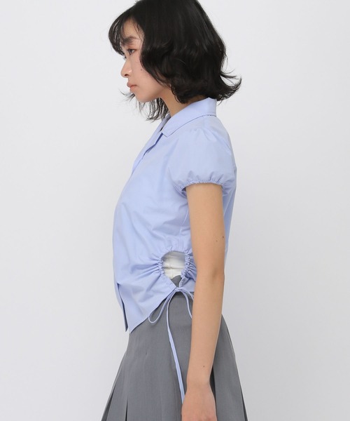 3.3 Field Trip （3.3フィールドトリップ）の「3.3 Field Trip／パフスリーブシャツ（シャツ/ブラウス・レディース・サックスブルー/オフホワイト・FREE）」の15枚目の写真