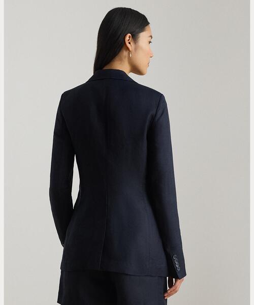 LAUREN RALPH LAUREN（ローレン ラルフ ローレン）の「リネンブレンド ツイル ブレザー（テーラードジャケット・レディース・ネイビー系1・2/0/4/6/00）」の2枚目の写真