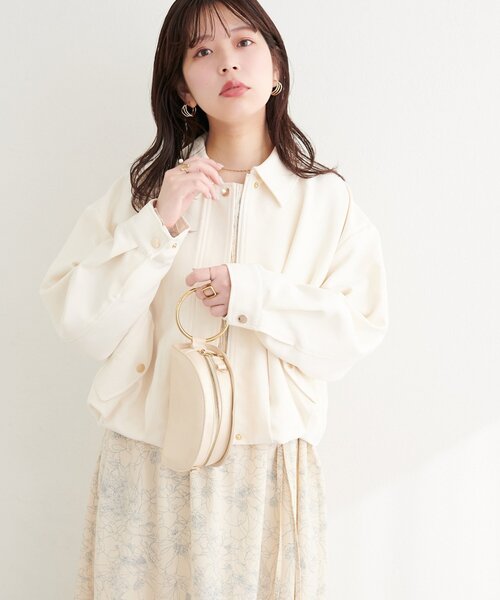 natural couture（ナチュラルクチュール）の「バルーンブルゾン（ブルゾン・レディース・ベージュ/サックスブルー/アイボリー・FREE）」の2枚目の写真