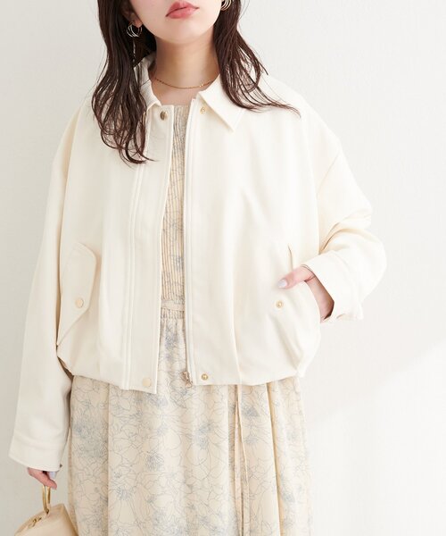 natural couture（ナチュラルクチュール）の「バルーンブルゾン（ブルゾン・レディース・ベージュ/サックスブルー/アイボリー・FREE）」の4枚目の写真