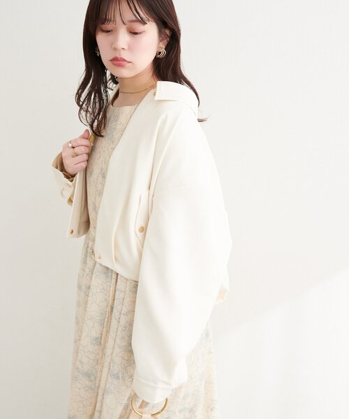natural couture（ナチュラルクチュール）の「バルーンブルゾン（ブルゾン・レディース・ベージュ/サックスブルー/アイボリー・FREE）」の5枚目の写真