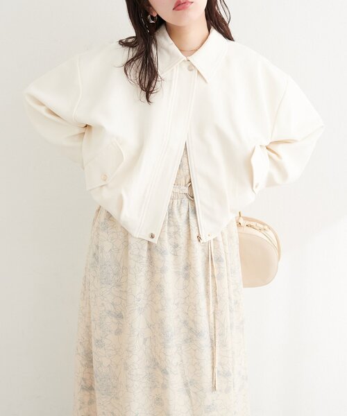 natural couture（ナチュラルクチュール）の「バルーンブルゾン（ブルゾン・レディース・ベージュ/サックスブルー/アイボリー・FREE）」の6枚目の写真