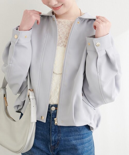 natural couture（ナチュラルクチュール）の「バルーンブルゾン（ブルゾン・レディース・ベージュ/サックスブルー/アイボリー・FREE）」の16枚目の写真