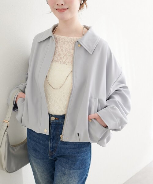 natural couture（ナチュラルクチュール）の「バルーンブルゾン（ブルゾン・レディース・ベージュ/サックスブルー/アイボリー・FREE）」の17枚目の写真