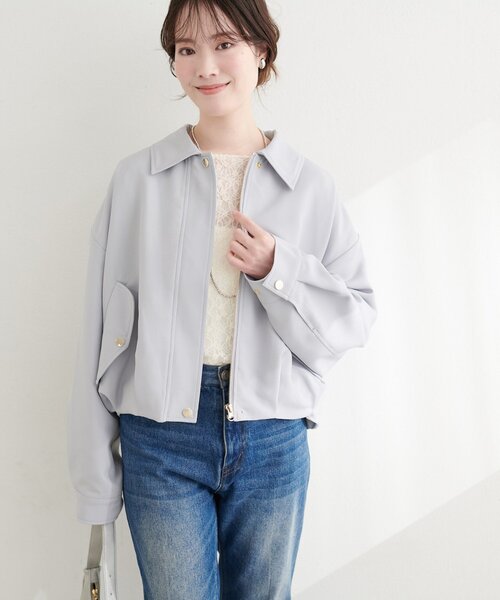 natural couture（ナチュラルクチュール）の「バルーンブルゾン（ブルゾン・レディース・ベージュ/サックスブルー/アイボリー・FREE）」の18枚目の写真