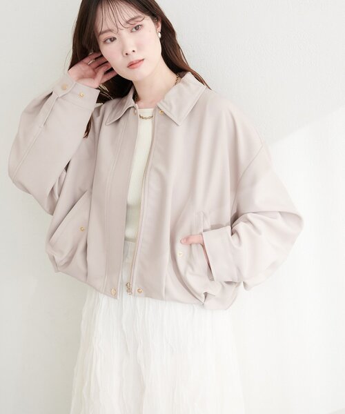 natural couture（ナチュラルクチュール）の「バルーンブルゾン（ブルゾン・レディース・ベージュ/サックスブルー/アイボリー・FREE）」の21枚目の写真