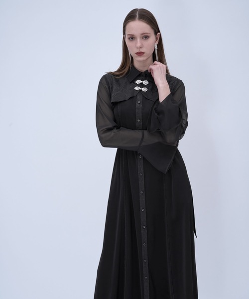 HARE（ハレ）の「ソデシアーチャイナボレロワンピース(HARE)（ワンピース・レディース・ブラック/グレー/グリーン・FREE）」の12枚目の写真