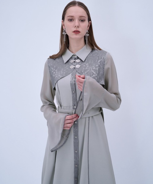 HARE（ハレ）の「ソデシアーチャイナボレロワンピース(HARE)（ワンピース・レディース・ブラック/グレー/グリーン・FREE）」の22枚目の写真