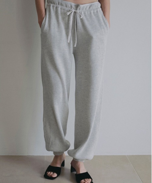 anuke(アンヌーク)の「Waffle Wide Pants(その他パンツ・レディース・ブラウン/オートミール・38inch/36inch)」の1枚目の写真