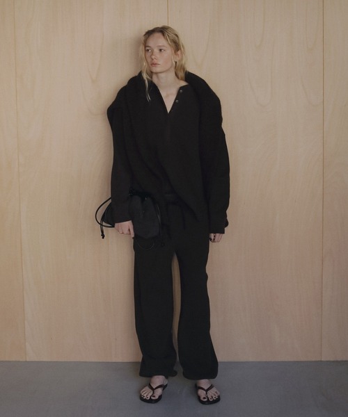 anuke(アンヌーク)の「Waffle Wide Pants(その他パンツ・レディース・ブラウン/オートミール・38inch/36inch)」の3枚目の写真