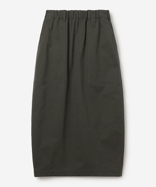 nicholson&nicholson（ニコルソンアンドニコルソン）の「nicholson & nicholson | チノ ロングスカート WOMEN（スカート・レディース・チャコール/カーキ・36）」の3枚目の写真