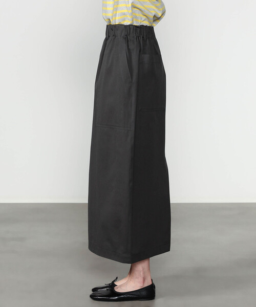nicholson&nicholson（ニコルソンアンドニコルソン）の「nicholson & nicholson | チノ ロングスカート WOMEN（スカート・レディース・チャコール/カーキ・36）」の10枚目の写真