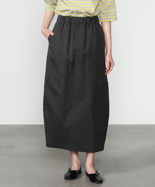 nicholson&nicholson（ニコルソンアンドニコルソン）の「nicholson & nicholson | チノ ロングスカート WOMEN（スカート・レディース・チャコール/カーキ・36）」の12枚目の写真