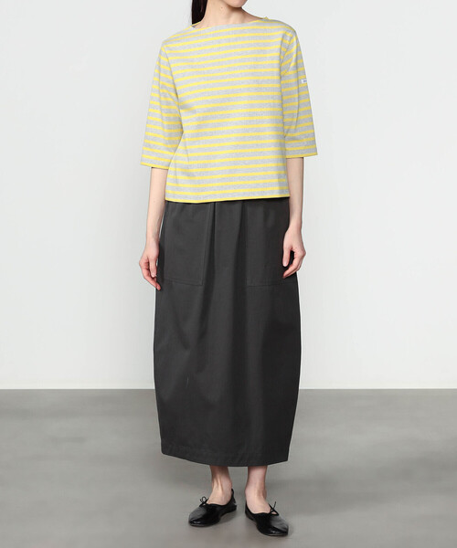 nicholson&nicholson（ニコルソンアンドニコルソン）の「nicholson & nicholson | チノ ロングスカート WOMEN（スカート・レディース・チャコール/カーキ・36）」の14枚目の写真