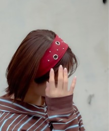 MEMECLE（メメクル）の「【 MEMECLE / メメクル 】６色展開 アイレット スタッズ  ヘアバンド ヘアターバン（ヘアバンド）」