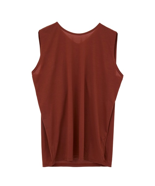 Julier Yoga and Relax（ジュリエヨガアンドリラックス）の「Julier マイクロ天竺タックプルオーバー（タンクトップ・レディース・ブラック/ホワイト/ブラウン/ライトブルーグレー・FREE）」の4枚目の写真