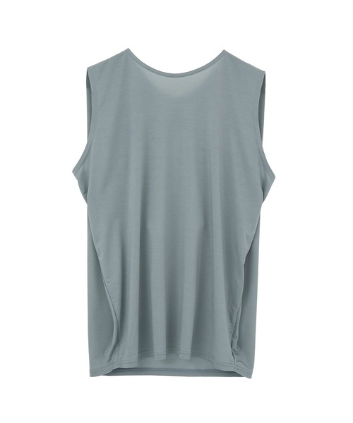 Julier Yoga and Relax（ジュリエヨガアンドリラックス）の「Julier マイクロ天竺タックプルオーバー（タンクトップ・レディース・ブラック/ホワイト/ブラウン/ライトブルーグレー・FREE）」の16枚目の写真