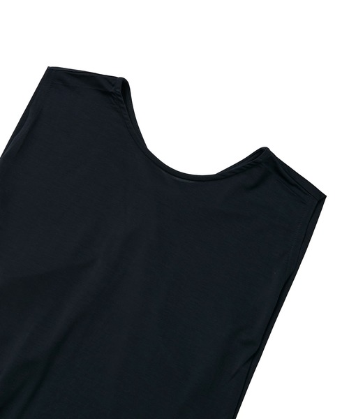 Julier Yoga and Relax（ジュリエヨガアンドリラックス）の「Julier マイクロ天竺タックプルオーバー（タンクトップ・レディース・ブラック/ホワイト/ブラウン/ライトブルーグレー・FREE）」の6枚目の写真