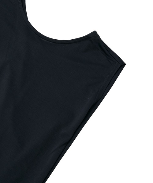 Julier Yoga and Relax（ジュリエヨガアンドリラックス）の「Julier マイクロ天竺タックプルオーバー（タンクトップ・レディース・ブラック/ホワイト/ブラウン/ライトブルーグレー・FREE）」の8枚目の写真