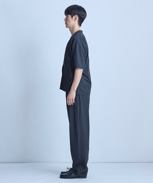 UNION STATION（ユニオンステーション）の「ドットメッシュ5分袖カーディガン〈ストレッチ・イージーケア・接触冷感・通気性・速乾〉（カーディガン/ボレロ・メンズ・グレー/ブラック/ネイビー・L/M）」の19枚目の写真