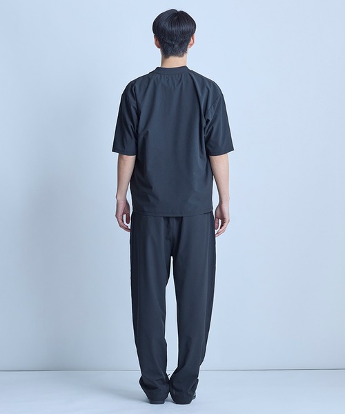 UNION STATION（ユニオンステーション）の「ドットメッシュ5分袖カーディガン〈ストレッチ・イージーケア・接触冷感・通気性・速乾〉（カーディガン/ボレロ・メンズ・グレー/ブラック/ネイビー・L/M）」の20枚目の写真