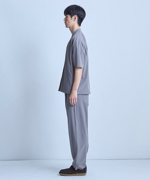 UNION STATION（ユニオンステーション）の「ドットメッシュ5分袖カーディガン〈ストレッチ・イージーケア・接触冷感・通気性・速乾〉（カーディガン/ボレロ・メンズ・グレー/ブラック/ネイビー・L/M）」の9枚目の写真