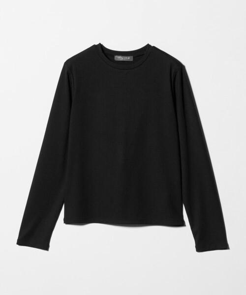 A DAY IN THE LIFE UNITED ARROWS(アデイインザライフユナイテッドアローズ)の「ブライトリブ クルーネック カットソー <A DAY IN THE LIFE>(Tシャツ/カットソー・レディース・ライトブルー/ブラック/オフホワイト・FREE)」の2枚目の写真