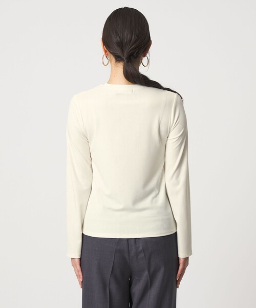 A DAY IN THE LIFE UNITED ARROWS(アデイインザライフユナイテッドアローズ)の「ブライトリブ クルーネック カットソー <A DAY IN THE LIFE>(Tシャツ/カットソー・レディース・ライトブルー/ブラック/オフホワイト・FREE)」の12枚目の写真