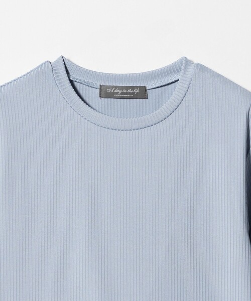 A DAY IN THE LIFE UNITED ARROWS(アデイインザライフユナイテッドアローズ)の「ブライトリブ クルーネック カットソー <A DAY IN THE LIFE>(Tシャツ/カットソー・レディース・ライトブルー/ブラック/オフホワイト・FREE)」の15枚目の写真