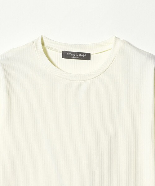 A DAY IN THE LIFE UNITED ARROWS(アデイインザライフユナイテッドアローズ)の「ブライトリブ クルーネック カットソー <A DAY IN THE LIFE>(Tシャツ/カットソー・レディース・ライトブルー/ブラック/オフホワイト・FREE)」の19枚目の写真