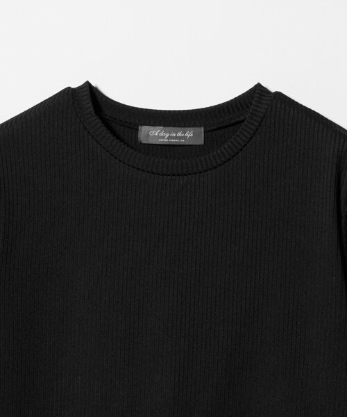 A DAY IN THE LIFE UNITED ARROWS(アデイインザライフユナイテッドアローズ)の「ブライトリブ クルーネック カットソー <A DAY IN THE LIFE>(Tシャツ/カットソー・レディース・ライトブルー/ブラック/オフホワイト・FREE)」の21枚目の写真