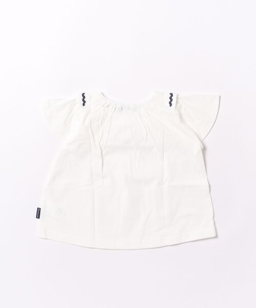 Moujonjon(ムージョンジョン)の「リボン衿付き半袖Tシャツ(Tシャツ/カットソー・キッズ・ホワイト/ネイビー・80/90/100/110/120/130/140)」の8枚目の写真