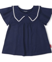 moujonjon（ムージョンジョン）の「リボン衿付き半袖Tシャツ（Tシャツ/カットソー）」