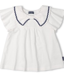 moujonjon（ムージョンジョン）の「リボン衿付き半袖Tシャツ（Tシャツ/カットソー）」