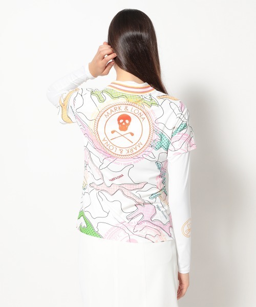 MARK & LONA(マークアンドロナ)の「Axon Camo AirTech Micro-Pique Zip Polo | WOMEN(ポロシャツ・レディース・ブラック・38)」の4枚目の写真