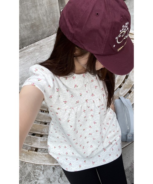 GIUNON(ジウノン)の「round collar flower tunic / ラウンドカラーフラワーチュニック(シャツ/ブラウス・レディース・アイボリー/グレー・FREE)」の14枚目の写真
