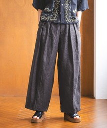 FINEリネン2タックパンツ