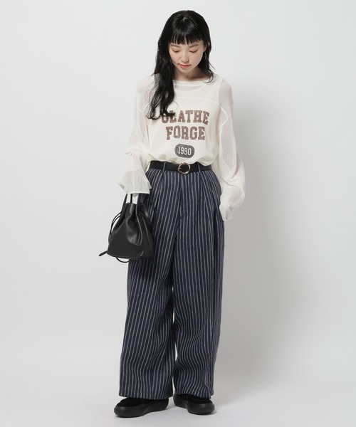 niko and...（ニコアンド）の「FINEリネン2タックパンツ（その他パンツ・レディース・ナチュラル/ネイビー/ブラック・MEDIUM/LARGE）」の11枚目の写真